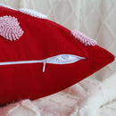 Axyaa Heart Embroidery Decorative Pillow Cover - Valentine's Day Cushion Cover