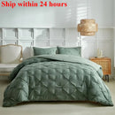 Axyaa Floral Pulling Quilt Set - Spring/Summer 3-Piece Core Pillowcase, Simple & Fashionable