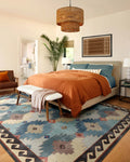 Axyaa French Retro Printed Rug for Living Room, Bedroom, Sofa, and Coffee Table