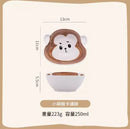 Axyaa Cute Cartoon Ceramic Dessert Yogurt Bowl for Kids or Adults