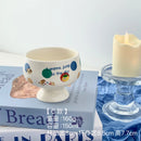 Axyaa Cream Wind Ceramic Ice Cream Dessert Bowl - Cute & Cartoon-Inspired
