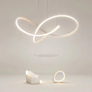 Axyaa Minimalist Ring Led Pendant Light Chandelier for Living Dining Bedroom Decor