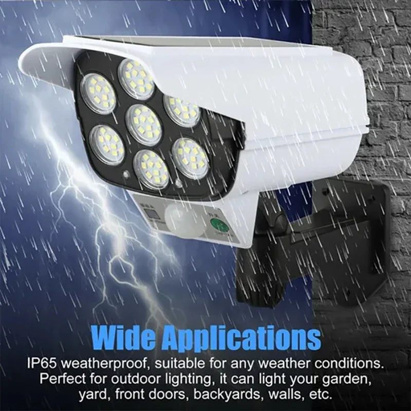 Axyaa Solar Motion Sensor Security Camera Light.IP65 Waterproof, 3 Modes.