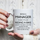 Axyaa Manager Mug - Easy Manager Gifts for Women Men Birthday Novelty Coffee Cup