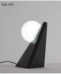 Axyaa Modern Black Metal Floor Lamp with White Glass Ball LED Table Lamps
