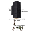 Axyaa Black Travertine Stone LED Wall Light for Chic Indoor Decor
