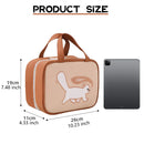 Axyaa Large Capacity Waterproof Makeup Bag with Cute Cartoon Cat Pattern