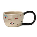 Axya Irregular Cartoon Ceramic Mug with Large Handle for Coffee & Tea