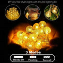 Axyaa Crystal Ball Globe String Lights Warm White Fairy Hanging Light