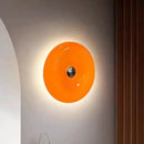 Axyaa Nordic Glass Wall Lamps Orange White Plug LED Ambient Lights for Indoor Decor