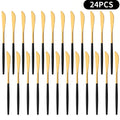 Axyaa Mirror Gold Stainless Steel Dinner Knives Set for Home & Restaurant