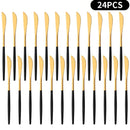Axyaa Mirror Gold Stainless Steel Dinner Knives Set for Home & Restaurant