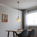 Axyaa Glass Shell Pendant Light: Adjustable LED Lamp for Hallway, Bar, Cafe