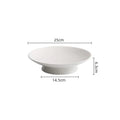 Axyaa Ceramic High-Footed Plate Set for Restaurant, Desserts, Snacks, Pasta - Artistic Tableware