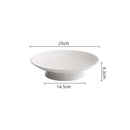 Axyaa Ceramic High-Footed Plate Set for Restaurant, Desserts, Snacks, Pasta - Artistic Tableware