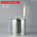 Axyaa Stainless Steel Wooden Handle Funnel Spoon for Cooking and Fishing