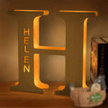 Axyaa Personalized Engraved Name LED Night Light for Couples Baby Kid Room
