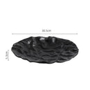 Axyaa Ceramic Salad Plate with Frosted Texture, Shallow Design - Artistic Tableware