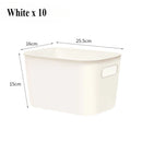 Axyaa Set of 10 Plastic Storage Boxes for Home Organization