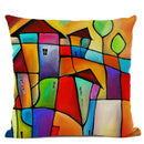 Axyaa European Retro Style Oil Painting Cushion Cover