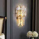Axyaa Light Luxury Crystal Wall Lamp for Living Room, Bedroom, Study, and Hallway