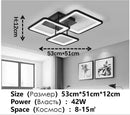Nordic Black LED Ceiling Lamp for Modern Living Room by Axyaa