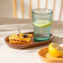 Axyaa Wooden Round Snack Plate Dessert Tray for Dried Fruits & Treats