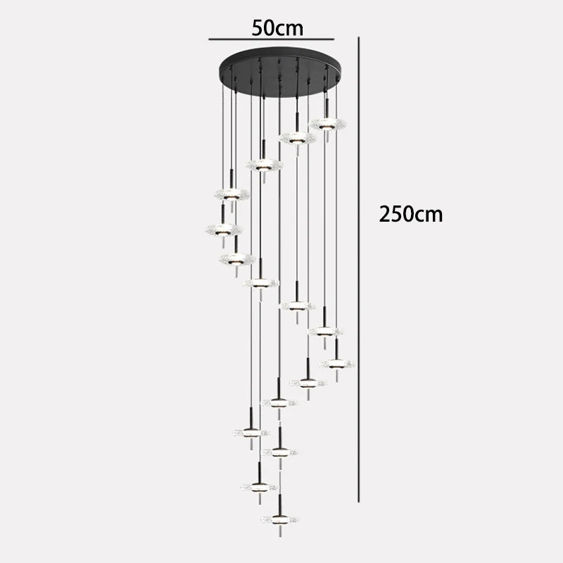 Axyaa Nordic Stair Chandelier Pendant Lights for Living Room and Dining Room