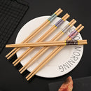 Axyaa Bamboo Sushi Chopsticks Set - Non-slip Retro Style Tableware