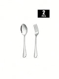 Axyaa Stainless Steel Fork and Spoon Set - Ideal for Home, Restaurant, Wedding, Party