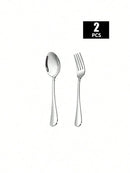 Axyaa Stainless Steel Fork and Spoon Set - Ideal for Home, Restaurant, Wedding, Party