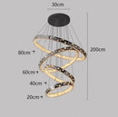 Axyaa Crystal Chandelier Stair Pendant Lamp Living Room Interior Lighting Home Decoration