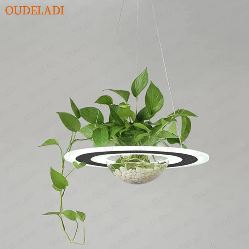 Axya LED Plant Pendant Lamp: Modern Nordic Hanging Planet Lighting for Indoor Decor