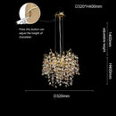 Axyaa Gold Crystal Chandelier Pendant Light for Dining & Kitchen Room