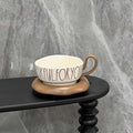 Axyaa Alphabet Ceramic Coffee Cup & Saucer Set - High Value Tea Mug