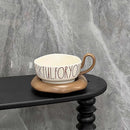 Axyaa Alphabet Ceramic Coffee Cup & Saucer Set - High Value Tea Mug