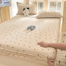 Axyaa 100% Cotton Mattress Protector Cover - Single Piece, Non-slip, Dustproof