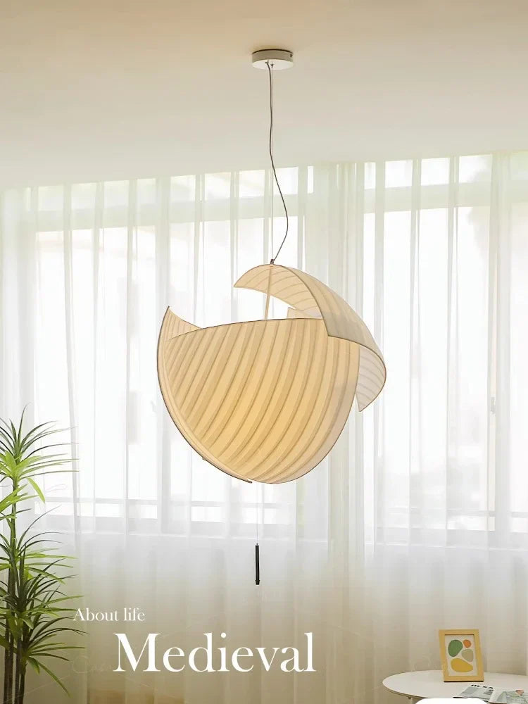 Axyaa Wabi Sabi Fabric Designer Pendant Lights for Living Dining Room Chandeliers