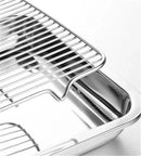 Axya Stainless Steel Square Kebab Barbecue Grill Mesh Rack for Steaming, BBQ, and More