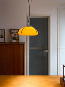 Axyaa Retro Orange Glass Pumpkin Pendant Light for Atmospheric Decor in Living Spaces