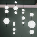 Axyaa Glass LED Magic Bean Chandelier for Modern Spaces