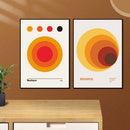 Axyaa Bauhaus Minimalist Geometry Wall Art Canvas Painting Living Room Decor