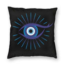 Evil Eye Black Art Cushion Cover Mystery Spirit Pillowcase by Axyaa