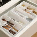 Axyaa Expandable Plastic Drawer Organizer with Partition Board Tray - Scalable Utensils Holder