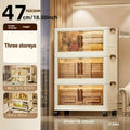 Axyaa Foldable Clear Door Storage Box - Spacious, Durable, Easy Assembly - Ideal for Organization