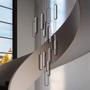 Modern LED Chandeliers by Axyaa: Stylish Staircase Pendant Light for Living Room
