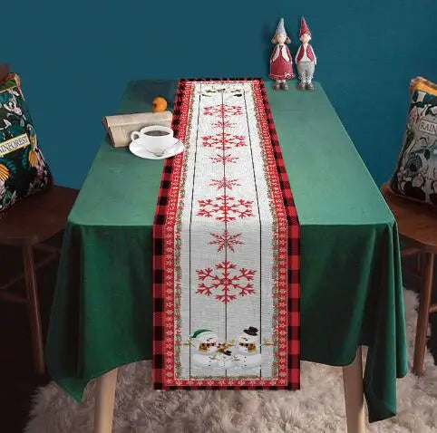 Axyaa Christmas Gnome Table Runner - Festive Home Party Decor