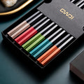 Axyaa Non-Slip Chopsticks Set - High Quality, Portable, Healthy for Sushi