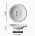 Axyaa 9-Inch Minimalist Salad Bowl Irregular Petal Deep Plate Fruit Plate
