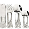 Axyaa Vintage Stainless Steel Cutlery Set - 16-Piece Flatware Dinnerware Kit